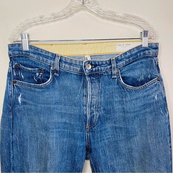 Rag & Bone Rosa Mid-Rise Distressed Boyfriend Jeans Size 28 - Picture 4 of 10